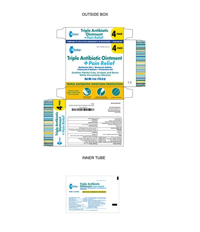 8801304-fba Globe Triple Antibiotic Ointment Pain Relief 1oz 4pk Box 040325 Cder Jw (8801304 Fba Globe Triple Antibiotic Ointment Pain Relief 1oz 4pk Box 040325 Cder Jw)